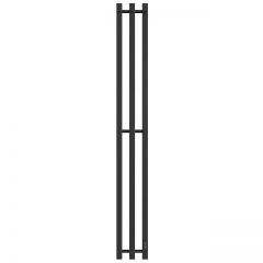 Полотенцесушитель электрический Stout (Стаут) Rock Quadro Черный матовый 3 опоры 120х12 см (SHQ-R2Q0-012012)