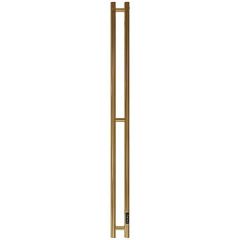 Полотенцесушитель электрический Stout (Стаут) Rock Round Золотой Хром 585 2 опоры 120х8 см (SHQ-R8R0-012008)