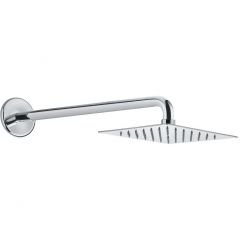 Верхний душ Fiore Shower, квадратный ультратонкий 20х20 см и круглый кронштейн 33,7 см, цвет белый матовый 30BB8650