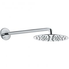 Верхний душ Fiore Shower, круглый ультратонкий Ø20 см и настенный кронштейн 33,7 см, цвет черный матовый 30NN8630