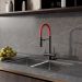 Сменный гибкий шланг для смесителя Iddis Kitchen Line, силикон, цвет красный, FSPRD00i59