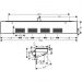 Боковой/верхний душ Hansgrohe Rainfinity 502х81 мм с полкой, цвет: хром 26243000