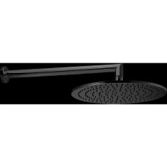 Верхний душ Cisal Shower D30 см с настенным держателем L40 см, цвет: черный матовый DS01362040