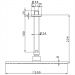 Верхний душ Cisal Shower D30 см с потолочным держателем L180 мм, цвет: хром DS01370021