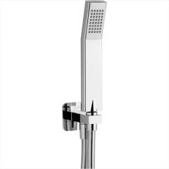 Душевой гарнитур Cisal Shower: ручная лейка, шланг 150 см, вывод с держателем, цвет: хром DS01880021