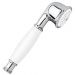 Лейка для ручного душа Emmevi круглая однорежимная с керамической ручкой (для набора 110), цвет белый/хром C02403/BC
