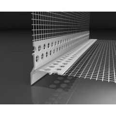 Профиль-капельник FasadPro (ФасадПро) ПВХ с армирующей сеткой ГОСТ 100х100 мм 2500 мм