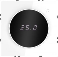 Терморегулятор электронный Voltum S70 с индикацией и датчиком, для теплого пола, (белый глянцевый) VLS070101