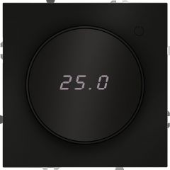 Терморегулятор электронный Voltum S70 с индикацией и датчиком, для теплого пола, (черный матовый) VLS070108