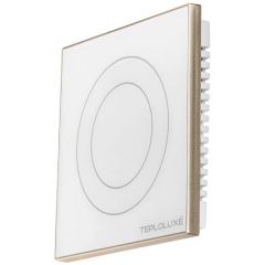 Терморегулятор электронный Теплолюкс (Teplolux) Solus Zen Wi-Fi Белый с золотой рамкой
