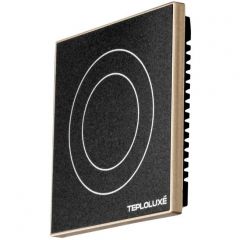 Терморегулятор электронный Теплолюкс (Teplolux) Solus Zen Wi-Fi Черный с золотой рамкой