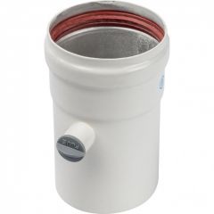 Элемент дымохода Stout (Стаут) DN80 труба 125 мм п/м с ревизионным патрубком (SCA-0080-010125)