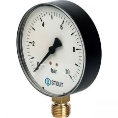 Манометр радиальный Stout (Стаут) корпус Dn 80 мм 1/2", 0...10 бар, кл.2.5 (SIM-1010-801015)