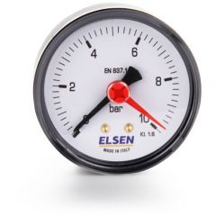 Манометр Elsen (Элсен) осевой, Ø 63, 1/4, 10 бар (EMO63.10)