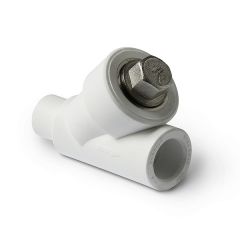Фильтр полипропиленовый сетчатый внутренний /наружный Pro Aqua (Про Аква) PP-R Белая, D 20 мм PA450008