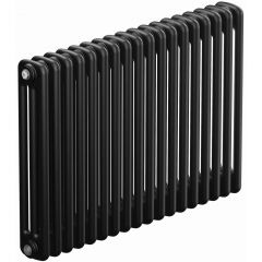 Радиатор стальной трубчатый Rifar (Рифар) Tubog Ventil 3057 18 секций 828x565x107 мм нижнее подключение (с вентилем) 3/4″ Антрацит матовый