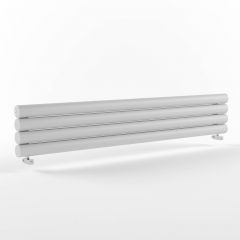 Стальной горизонтальный радиатор отопления Warmmet (Варммет) Power 76H ширина 750 мм секций 7 цвет белый тип подключения: нижнее правое PH.76.750.7.556.BR.9016