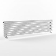 Стальной горизонтальный радиатор отопления Warmmet (Варммет) Round 42H ширина 1000 мм секций 8 цвет белый тип подключения: нижнее правое RH.42.1000.8.392.BR.9016