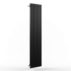 Стальной вертикальный радиатор отопления Warmmet (Варммет) Cube V длина 1500 мм секций 5 цвет черный, тип подключения: нижнее правое CV.4040.1500.5.240.BR.9005