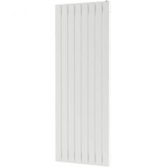 Стальной вертикальный радиатор отопления Warmmet (Варммет) Flat 60V длина 1000 мм секций 8 цвет белый тип подключения: нижнее правое FV.6030.1000.8.550.BR.9016