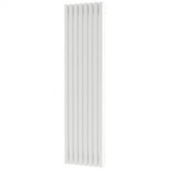 Стальной вертикальный радиатор отопления Warmmet (Варммет) Luxe 60V длина 1000 мм секций 4 цвет белый тип подключения: нижнее правое LV.3060.1000.4.180.BR.9016