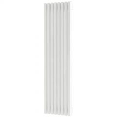 Стальной вертикальный радиатор отопления Warmmet (Варммет) Luxe 60V длина 1000 мм секций 7 цвет белый тип подключения: нижнее левое LV.3060.1000.7.330.BL.9016