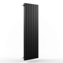 Стальной вертикальный радиатор отопления Warmmet (Варммет) Power 60V высота 2000 мм секций 6 цвет черный, тип подключения: нижнее правое PV.6060.2000.6.460.BR.9005
