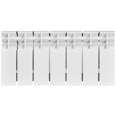 Радиатор биметаллический Stout (Стаут) Titan 200 7 секций боковое подключение белый RAL 9016 (SRB-3310-020007)