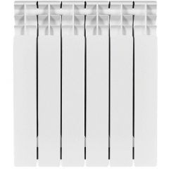 Радиатор биметаллический Stout (Стаут) Titan 500 6 секций боковое подключение белый RAL 9016 (SRB-3310-050006)