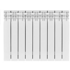 Радиатор биметаллический Stout (Стаут) Titan 500 9 секций боковое подключение белый RAL 9016 (SRB-3310-050009)