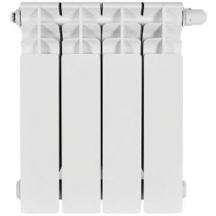 Радиатор биметаллический Stout (Стаут) Titan Ventil 350 4 секции нижнее правое подключение белый RAL 9016 (SRB-3320-035004)