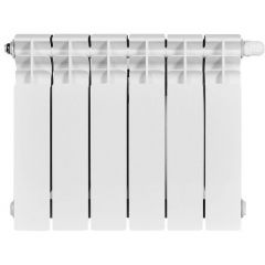 Радиатор биметаллический Stout (Стаут) Titan Ventil 350 6 секций нижнее правое подключение белый RAL 9016 (SRB-3320-035006)