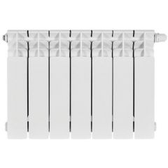 Радиатор биметаллический Stout (Стаут) Titan Ventil 350 7 секций нижнее правое подключение белый RAL 9016 (SRB-3320-035007)