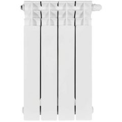 Радиатор биметаллический Stout (Стаут) Titan Ventil 500 4 секции нижнее правое подключение белый RAL 9016 (SRB-3320-050004)