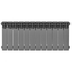 Радиатор биметаллический Stout (Стаут) Titan Ventil 350 12 секций нижнее правое подключение графит RAL 7024 (SRB-3320-035012 7024)