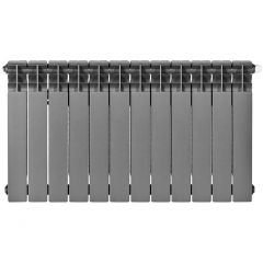 Радиатор биметаллический Stout (Стаут) Titan Ventil 500 12 секций нижнее правое подключение графит RAL 7024 (SRB-3320-050012 7024)