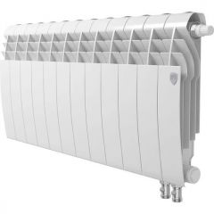 Радиатор биметаллический Royal Thermo (Роял Термо) BiLiner 350 V 12 секций подключение нижнее белый