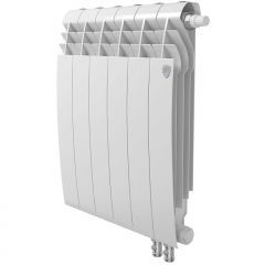 Радиатор биметаллический Royal Thermo BiLiner 500 V 6 секций подключение нижнее белый