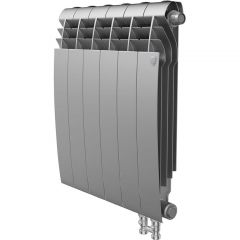 Радиатор биметаллический Royal Thermo BiLiner 350 V 8 секций подключение нижнее серый