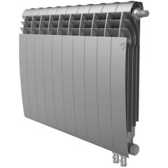 Радиатор биметаллический Royal Thermo BiLiner 500 V 10 секций подключение нижнее серый