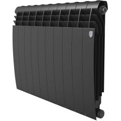 Радиатор биметаллический Royal Thermo (Роял Термо) BiLiner 500 10 секций подключение боковое черный