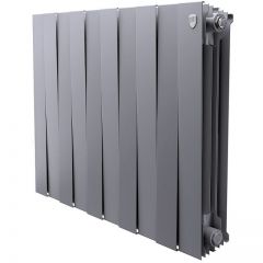 Радиатор биметаллический Royal Thermo PianoForte 500 10 секций подключение боковое серый