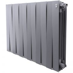 Радиатор биметаллический Royal Thermo PianoForte 500 12 секций подключение боковое серый