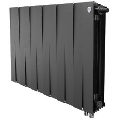 Радиатор биметаллический Royal Thermo PianoForte 500 12 секций VR подключение нижнее черный