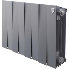 Радиатор биметаллический Royal Thermo (Роял Термо) PianoForte 200 8 секций подключение боковое серый