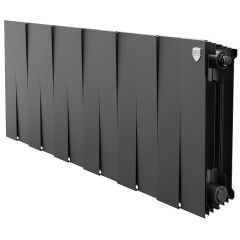 Радиатор биметаллический Royal Thermo (Роял Термо) PianoForte 300 12 секций подключение боковое черный