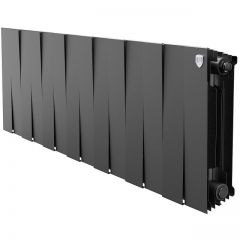 Радиатор биметаллический Royal Thermo PianoForte 300 14 секций подключение боковое черный