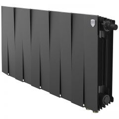 Радиатор биметаллический Royal Thermo PianoForte 300 10 секций VR подключение нижнее черный