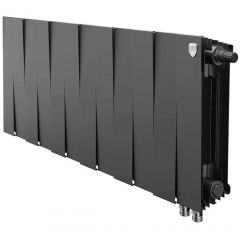 Радиатор биметаллический Royal Thermo (Роял Термо) PianoForte 300 12 секций VR подключение нижнее черный