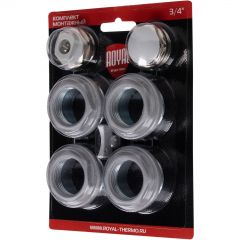 Комплект монтажный Royal Thermo (Роял Термо) 1х 3/4 серебристый